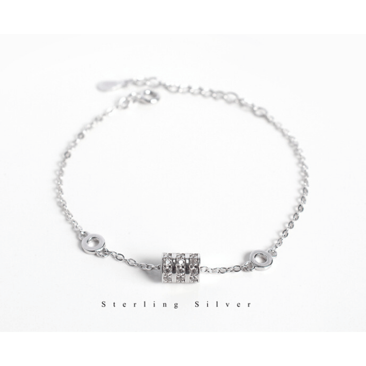 925 Sterling Silver Shinning Bracelet With Small HandCrafted Icon
