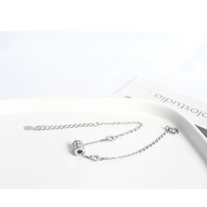 925 Sterling Silver Shinning Bracelet With Small HandCrafted Icon
