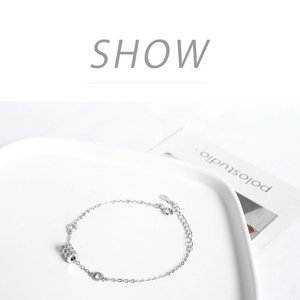 925 Sterling Silver Shinning Bracelet With Small HandCrafted Icon