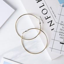 Load image into Gallery viewer, 925 Sterling Silver Shinning Bold Cirlce Earrings
